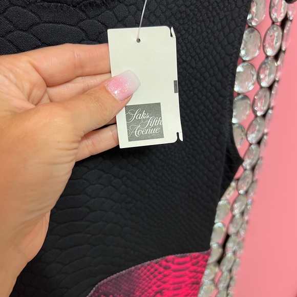 Christopher Kane Black and Pink Python Dress - Picture 6 of 8